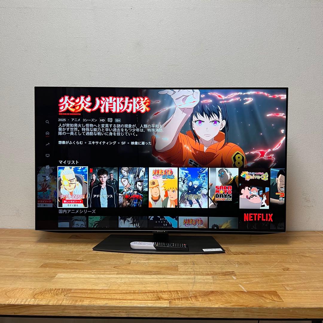 シャープ 48V型 4K有機ELテレビ AQUOS 4T-C48CQ1 アプリ○