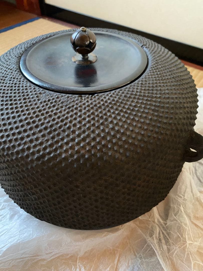 K*e様 仙叟好　霰鉈釜　御釜師　十四代　宮崎寒雉氏作