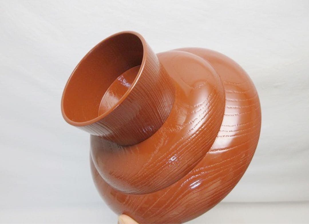 ほぼ未使用 茶道具 漆園作 木製朱塗 松葉蒔絵 高杯 干菓子器 煎茶道具 共箱