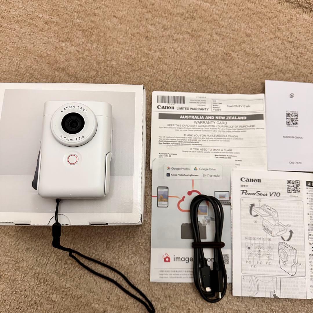 【美品】Canon (キヤノン) PowerShot V10 ホワイト