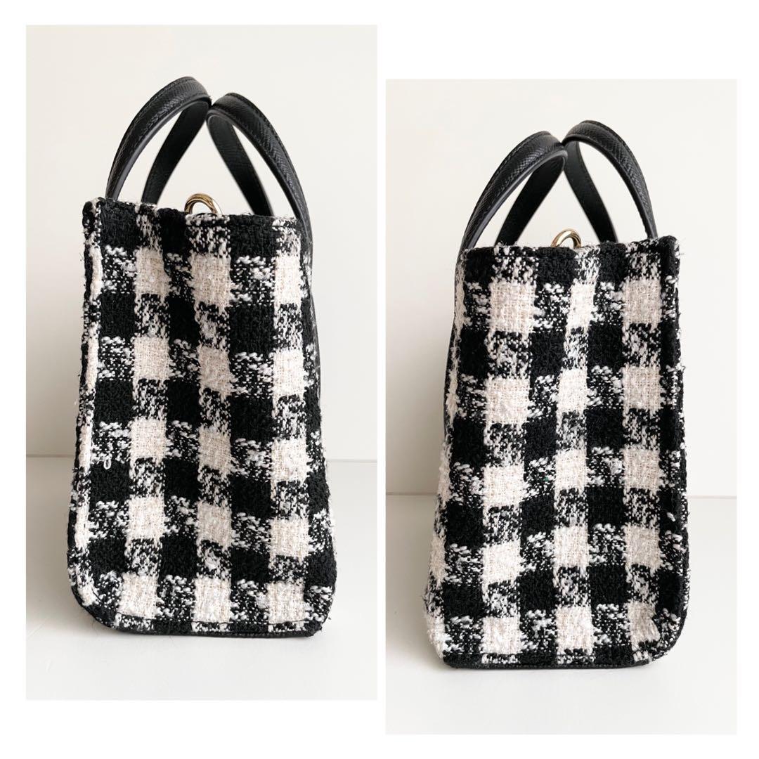 フルラ FURLA ハンドバッグ 2way エラ ツイード ブラック 新品保管