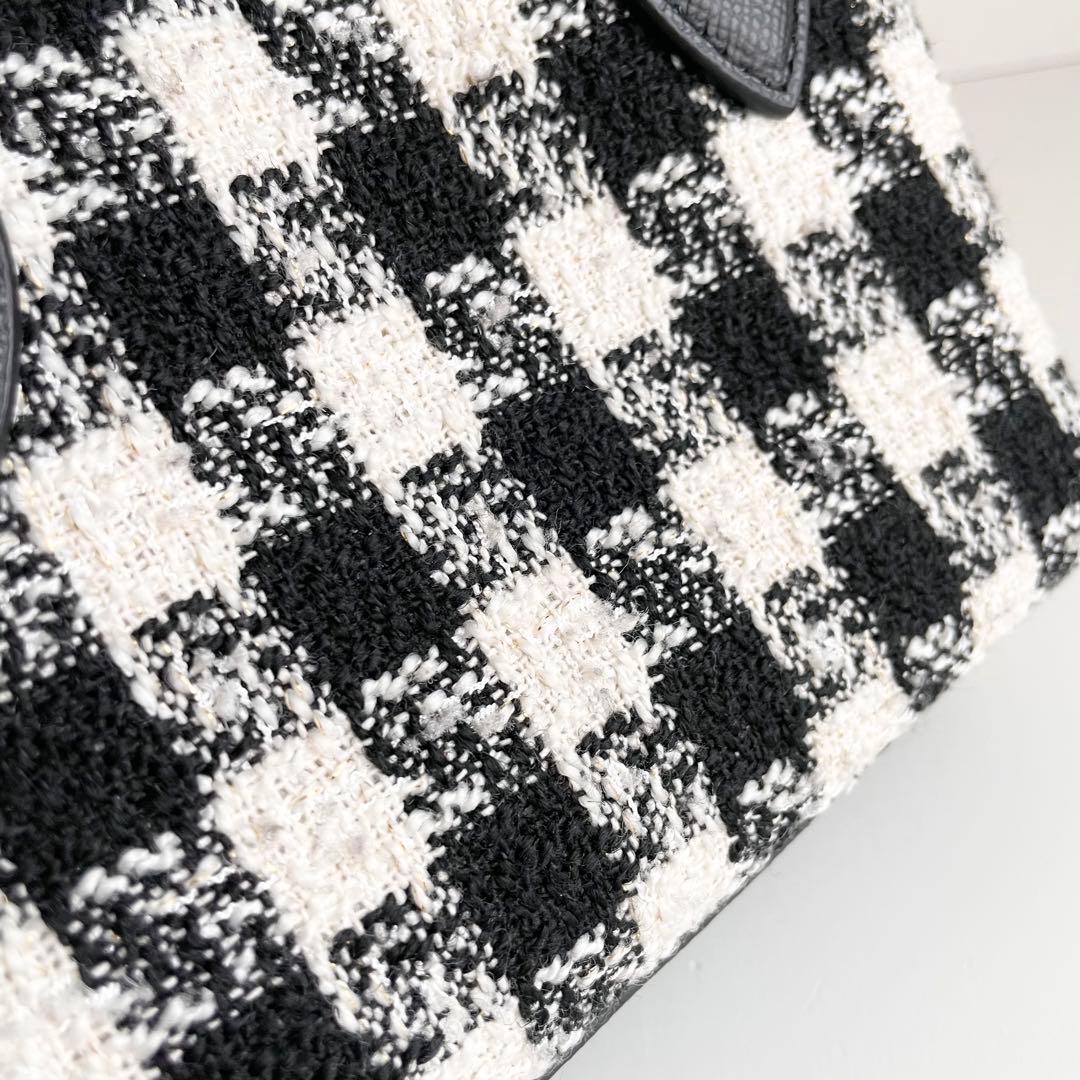 フルラ FURLA ハンドバッグ 2way エラ ツイード ブラック 新品保管