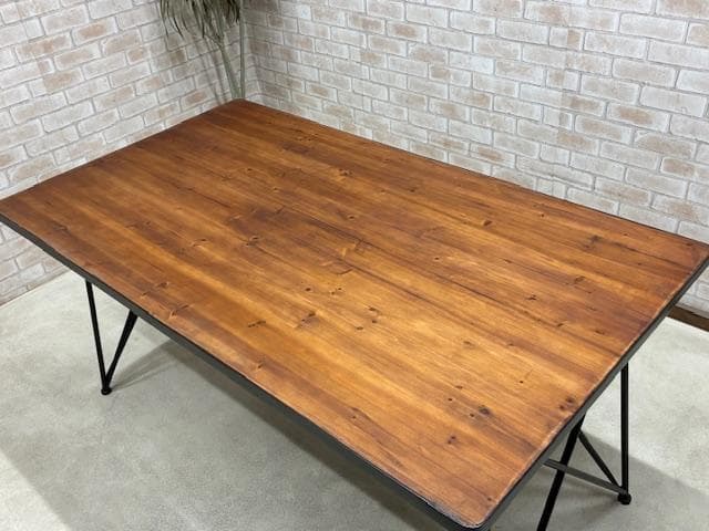 ダイニングテーブル　オーク　レトロ　カフェ風　新品