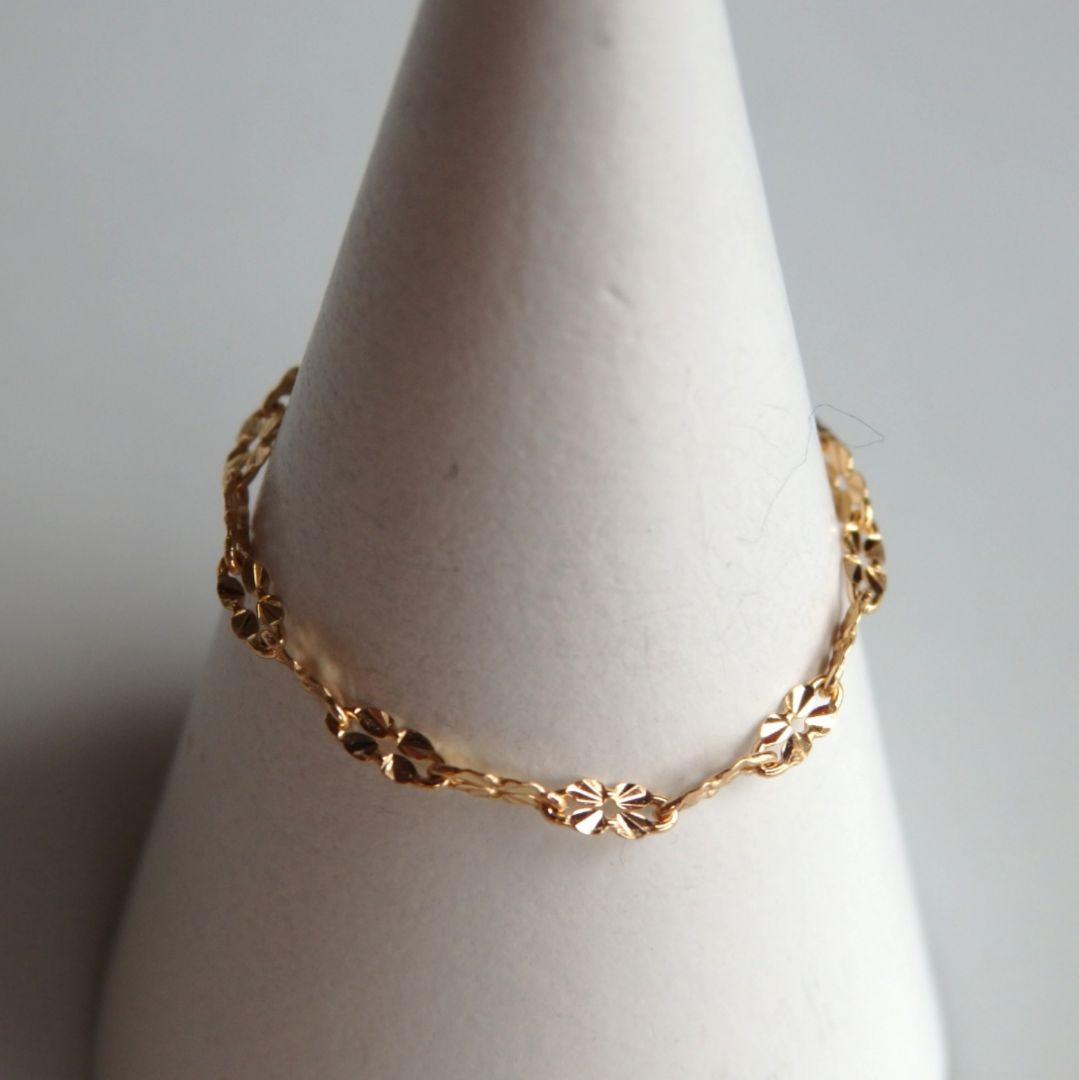 Uma Nami　k18リング　クローバーチェーン　チェーンリング