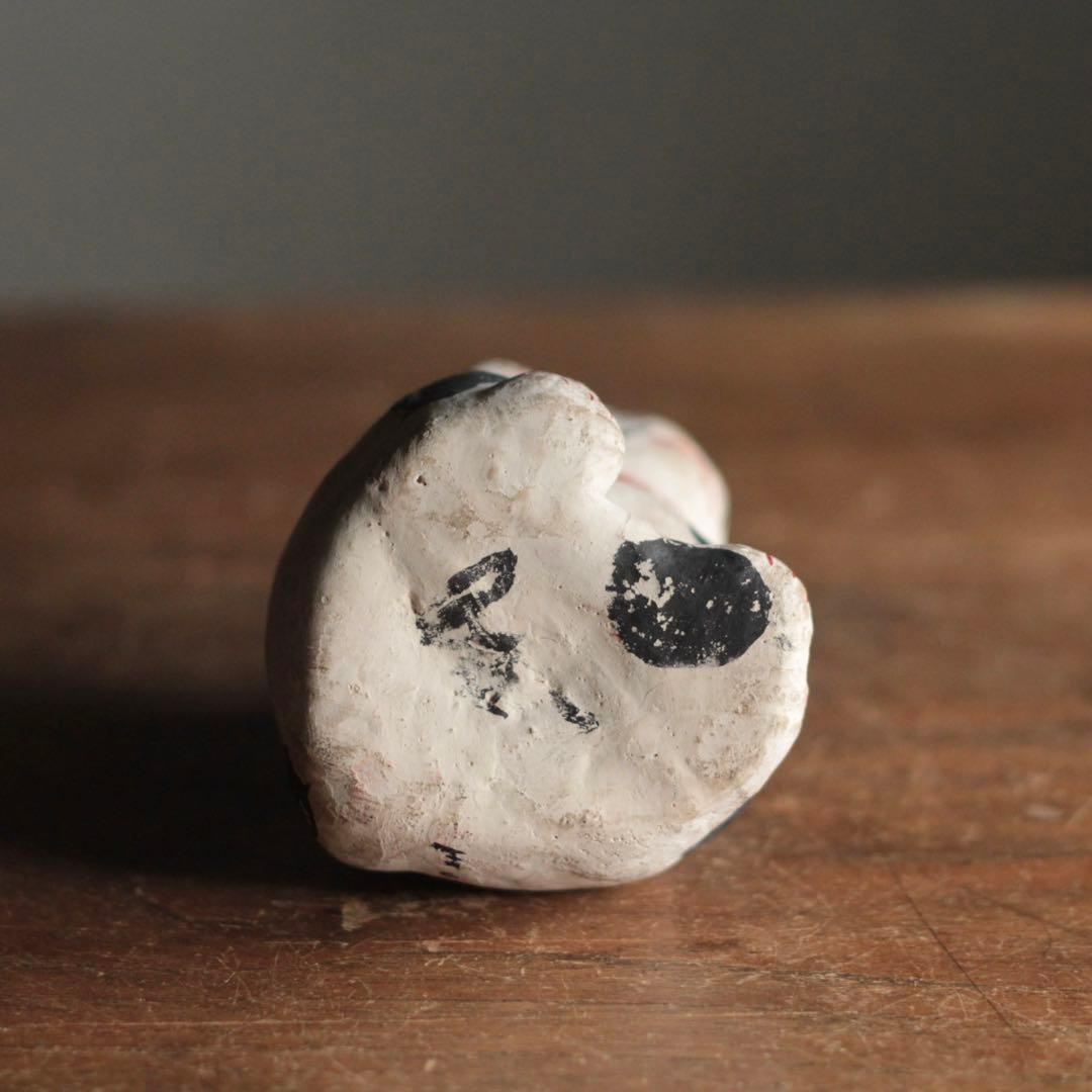 古い 土人形 招き猫 1950年制作 古道具 アンティーク オブジェ