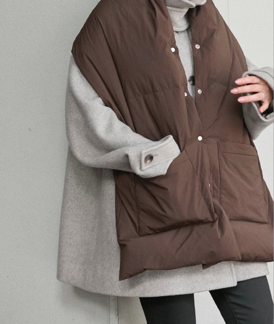 ナイロンタフタダウンマフラー　ジャーナルスタンダード　ブラウン