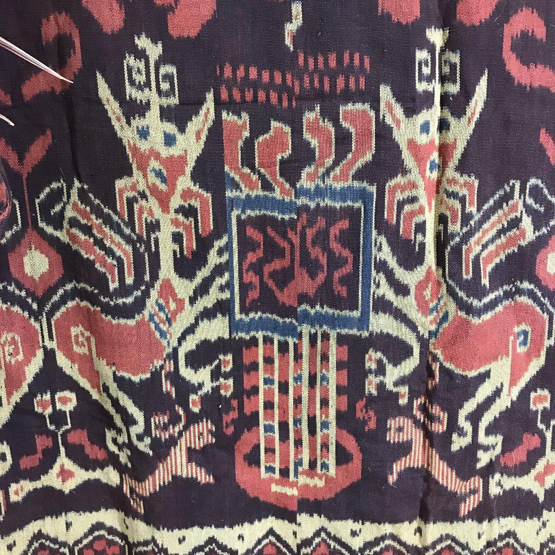 インドネシア　アンティーク　イカット　タペストリー　布