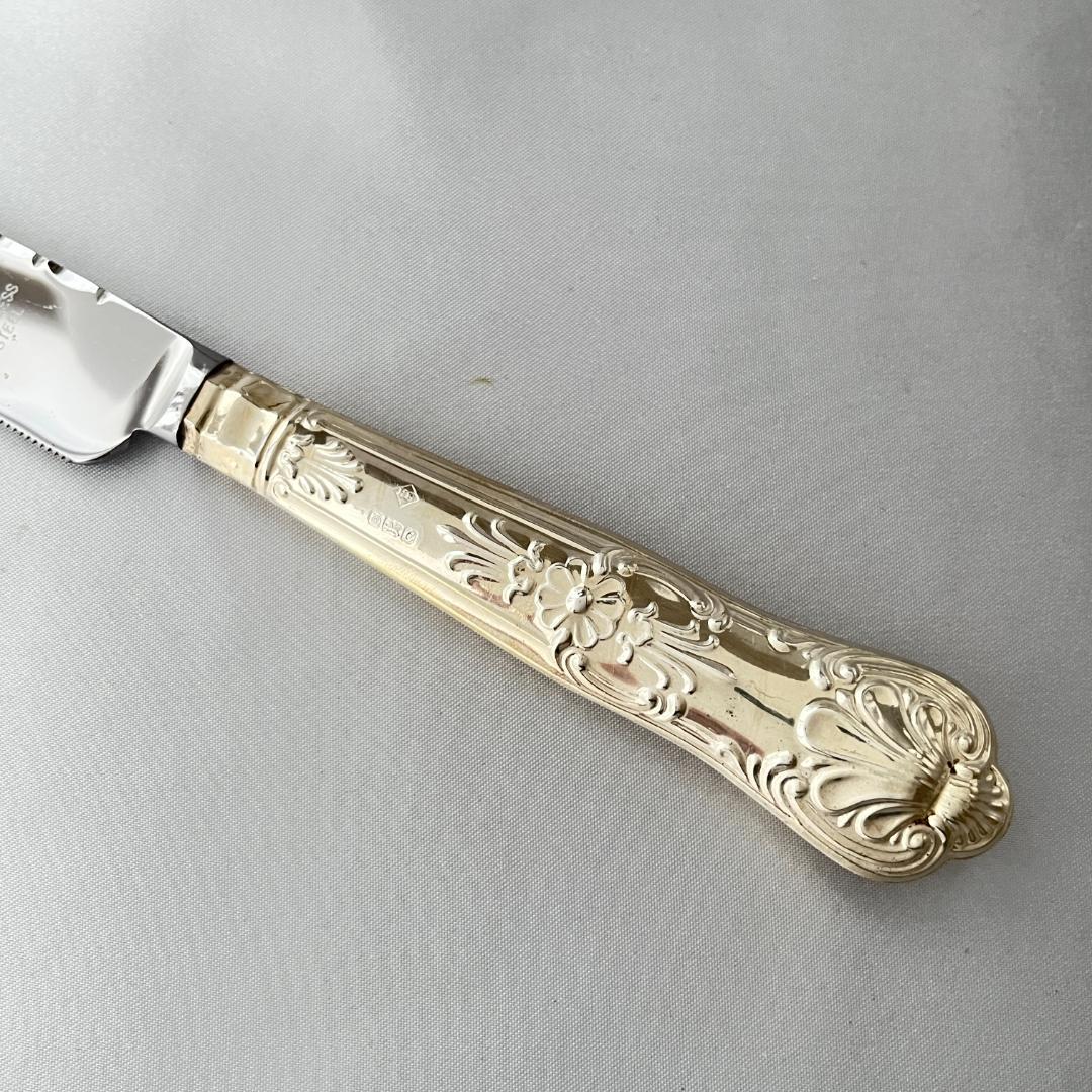 【Harrison Brothers】【純銀ハンドル】キングス　サーバーナイフ