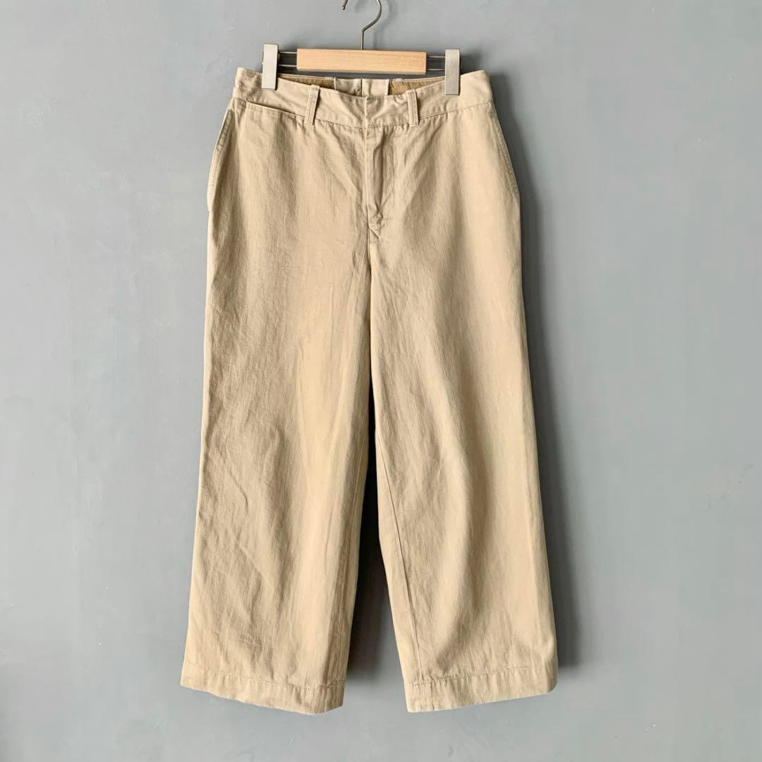 『美品☺︎』45R おこめチノのシャルロットパンツ 2 ベージュ チノパン