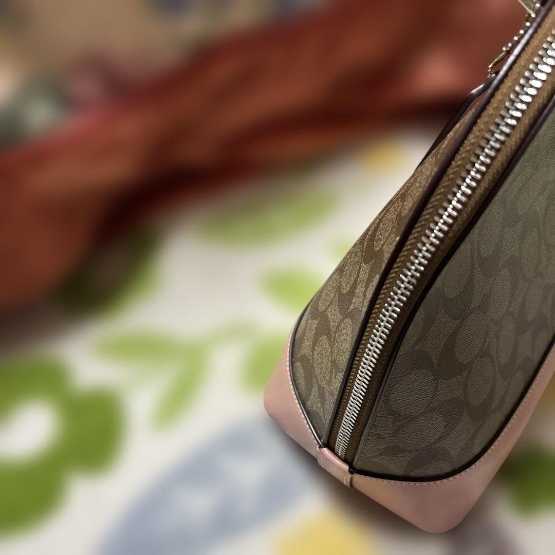 未使用品　COACH ハンドバッグ ブラウン/ピンク