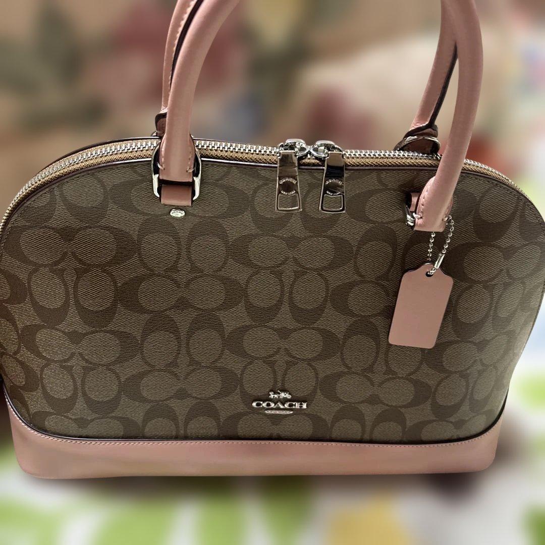 未使用品　COACH ハンドバッグ ブラウン/ピンク
