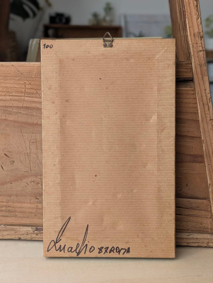 イタリア　ローマ　ゴールド　絵画　アート　アンティーク　ヴィンテージ　木製