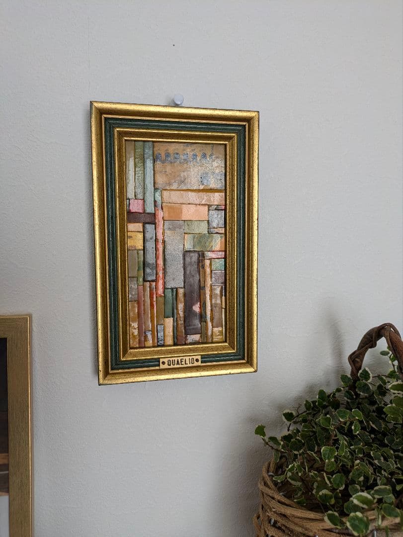 イタリア　ローマ　ゴールド　絵画　アート　アンティーク　ヴィンテージ　木製