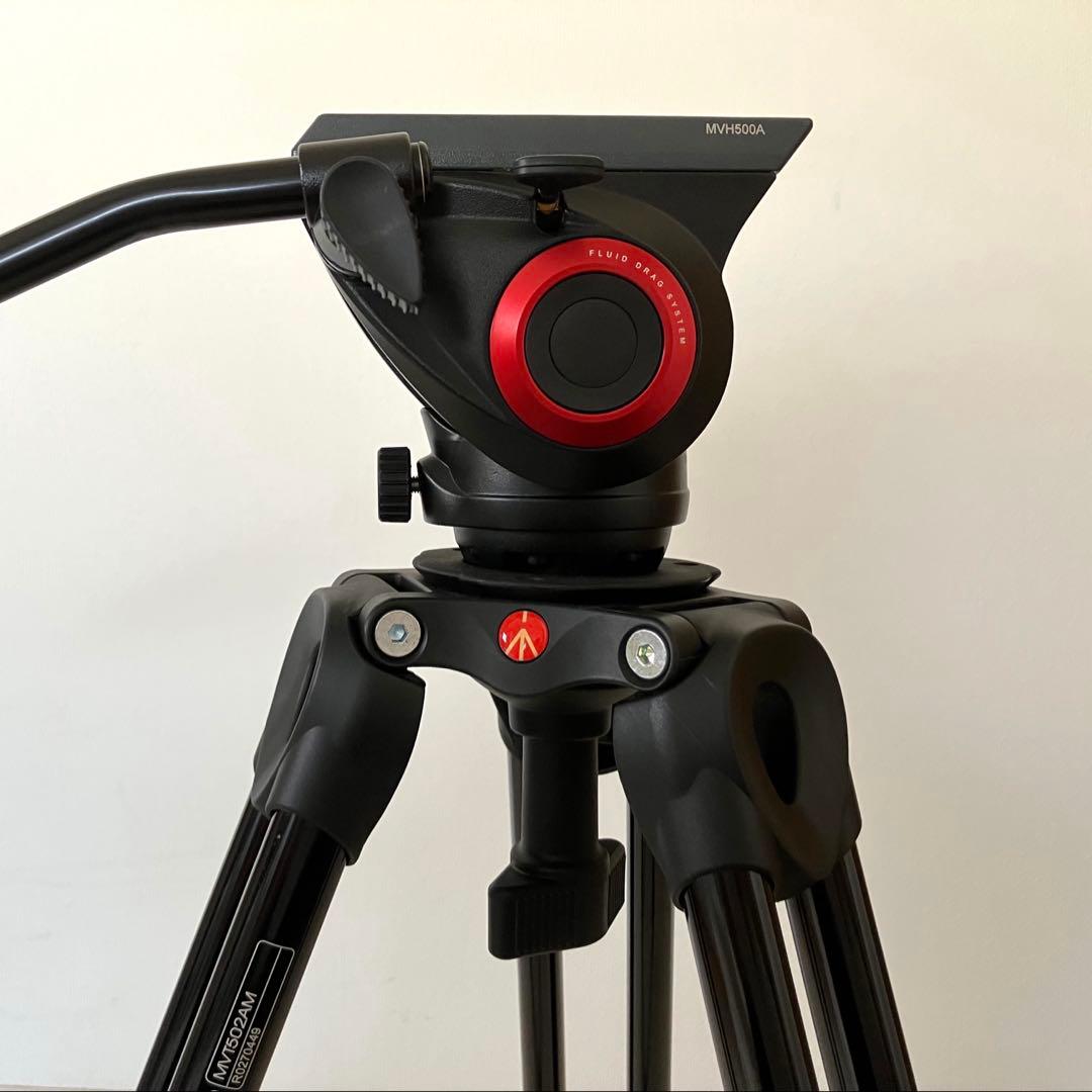 マンフロットビデオ三脚MVT502AM + 雲台 MVH500A