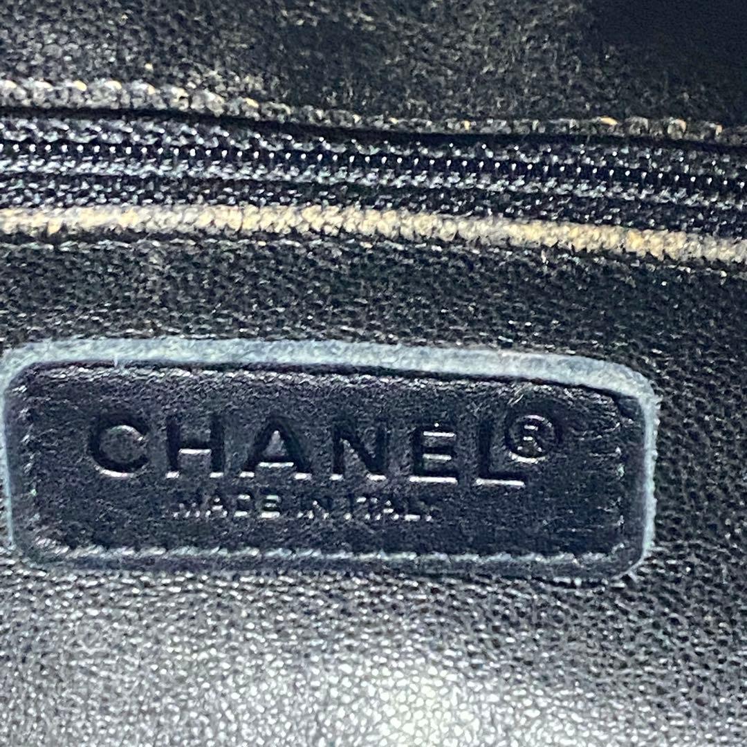 正規品　CHANEL ミニボストン　キャビアスキン　レザーバッグ