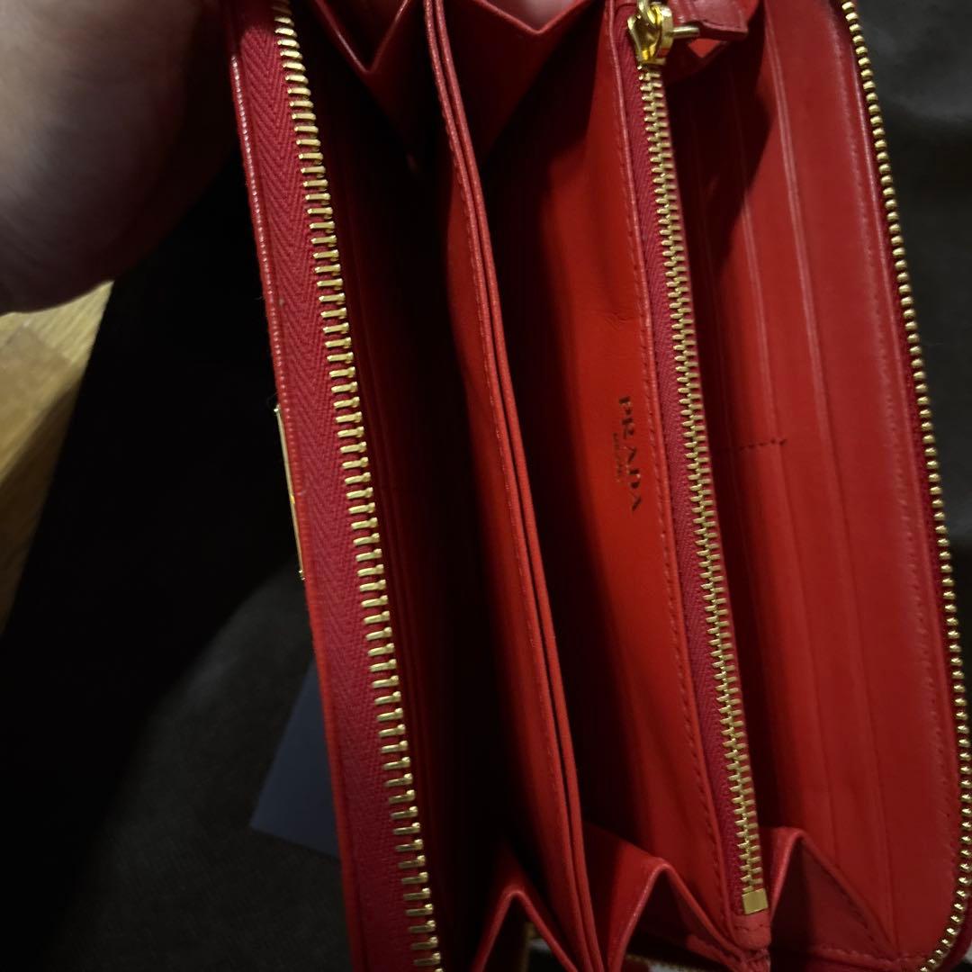 プラザ長財布赤