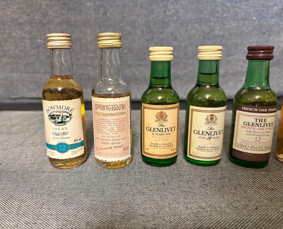 ボウモア　スプリングバンクなど　ウイスキーミニボトル8本セット　未開封