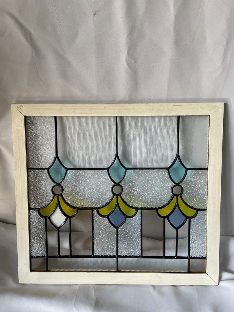 アンティークステンドグラス　窓枠　ガラス　硝子