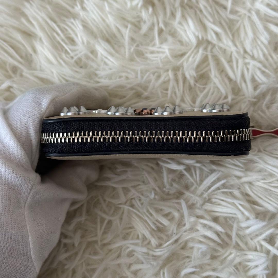 ✨️美品✨️ クリスチャンルブタン スタッズ ケース レザー ベージュ ミニ