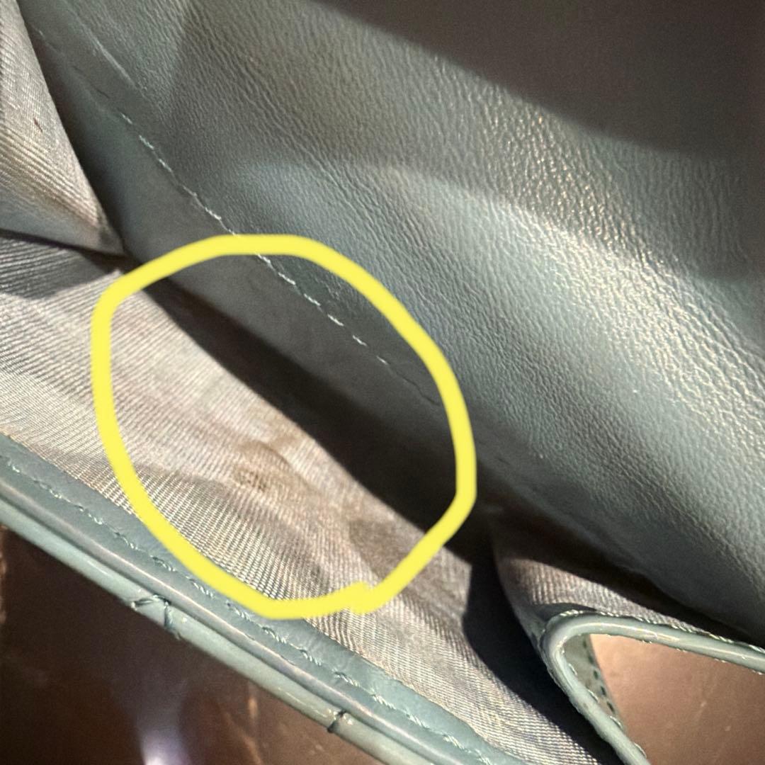 レディディオール カナージュ ロータスウォレット エナメルブルー