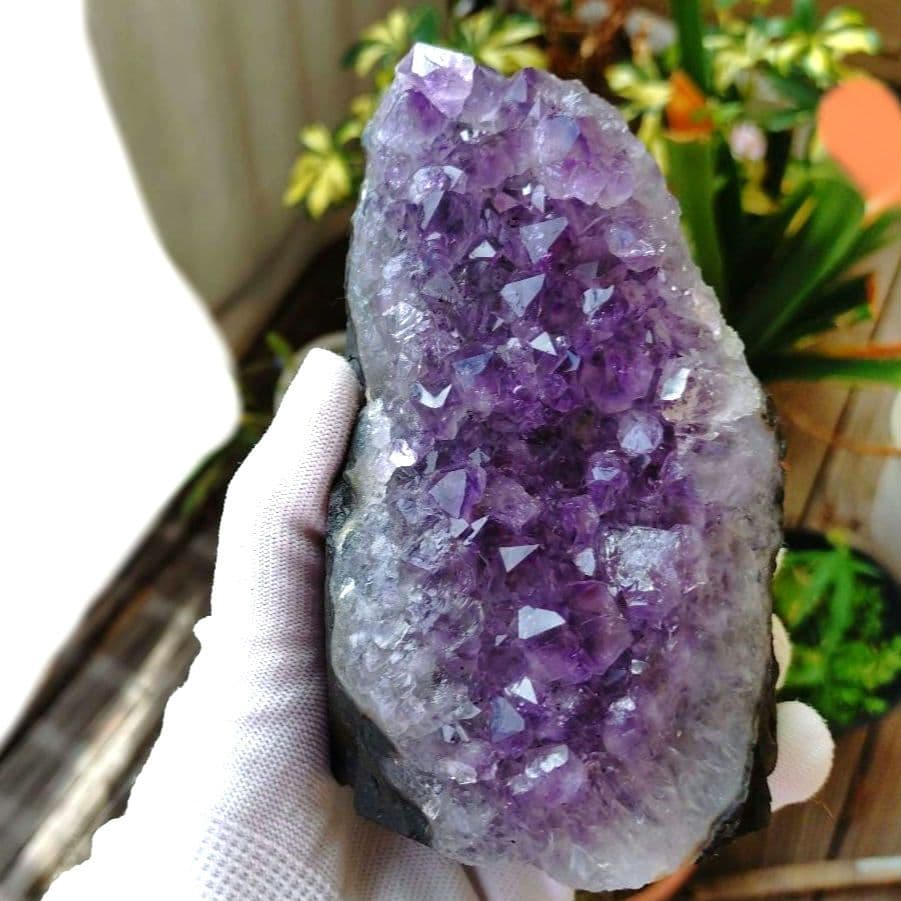 ☆高透明☆キラキラ☆ウルグアイ産アメジスト　クラスター　天然石　パワーストーン⑥