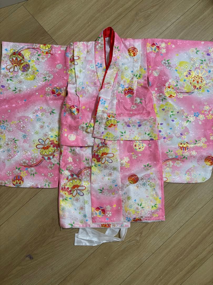双子用2点セット　七五三 ３歳 女の子 着物　被布付フルセット