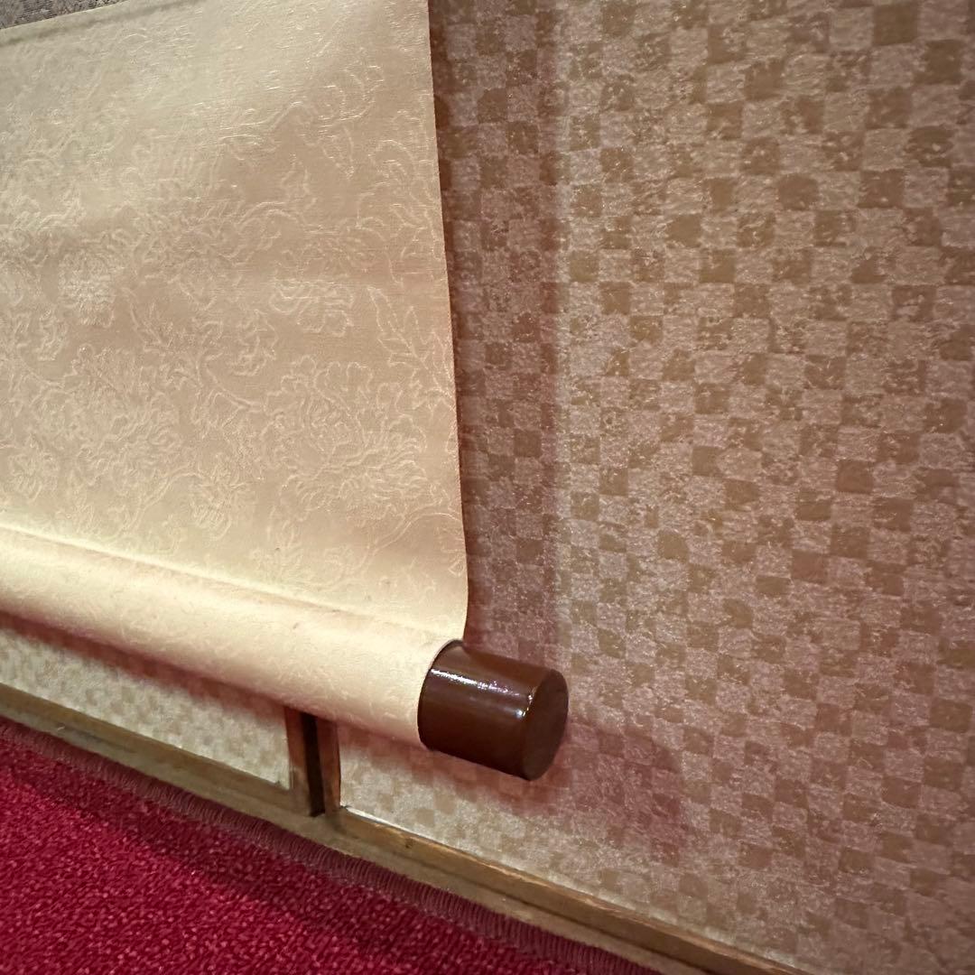 【真作】掛軸　小川朝陽　菊　聖画会　共箱入