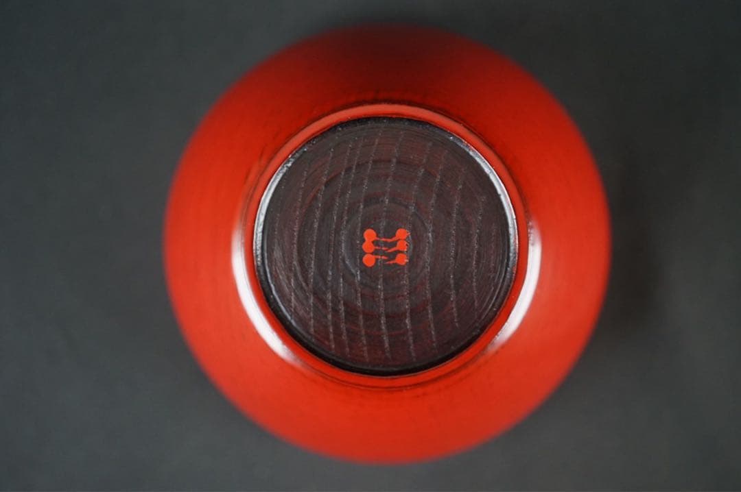 角偉三郎 作 朱 椀 六つ星 最晩年作 希少作 紙箱 共布 茶懐石道具 汁椀