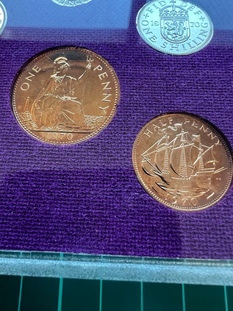 外国硬貨　イギリス　1970年　8種まとめロット