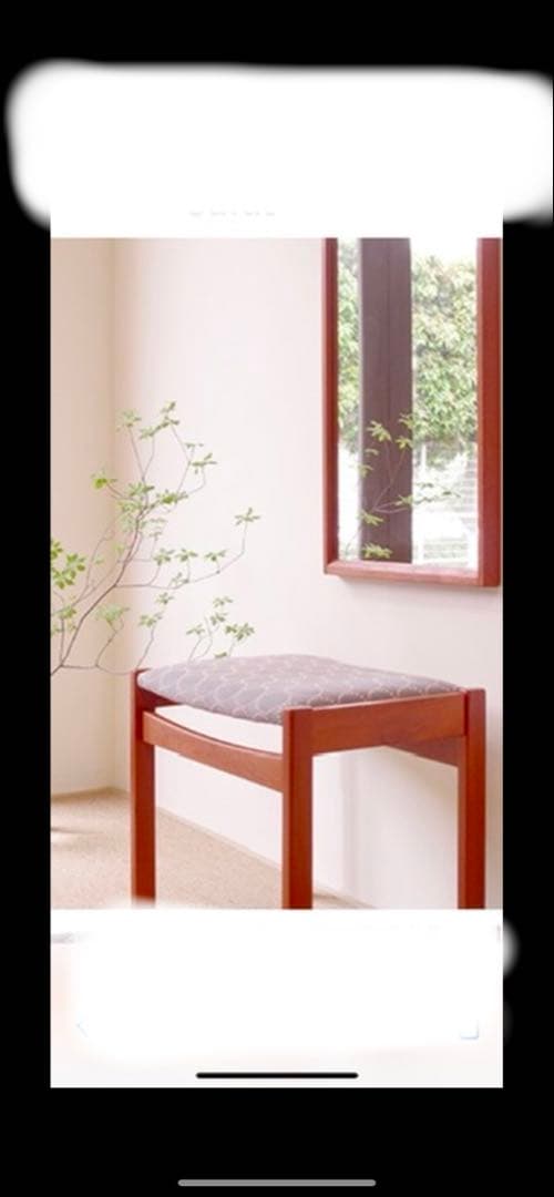 デンマーク　ヴィンテージスツール（ミナペルホネン タンバリン×チーク無垢材）