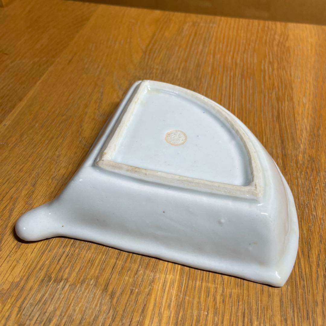 須田菁華　古染付写し扇形皿　箱なし