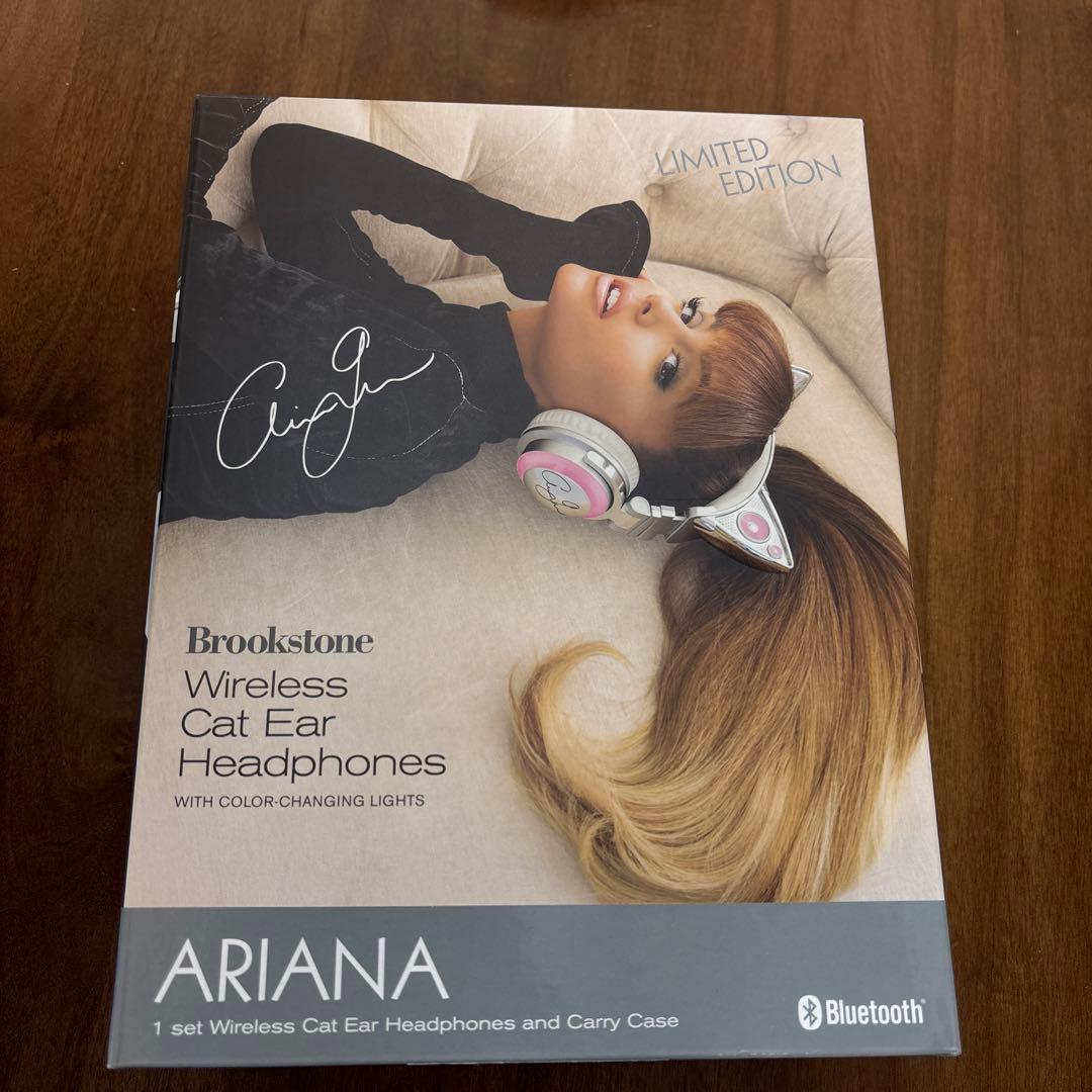 Brookstone アリアナグランデ ワイヤレス 猫耳ヘッドホン