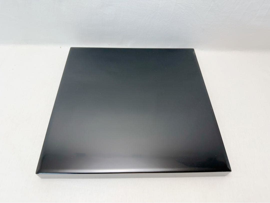 未使用 懐石道具 塗師 桂寬作 木製黒真塗 懐石膳 5客揃 会席膳 四方膳 共箱