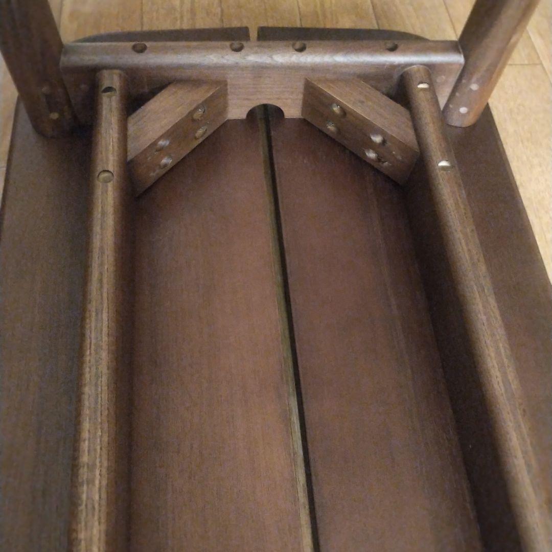 【美品】天然木　カフェベンチ　ブラウン