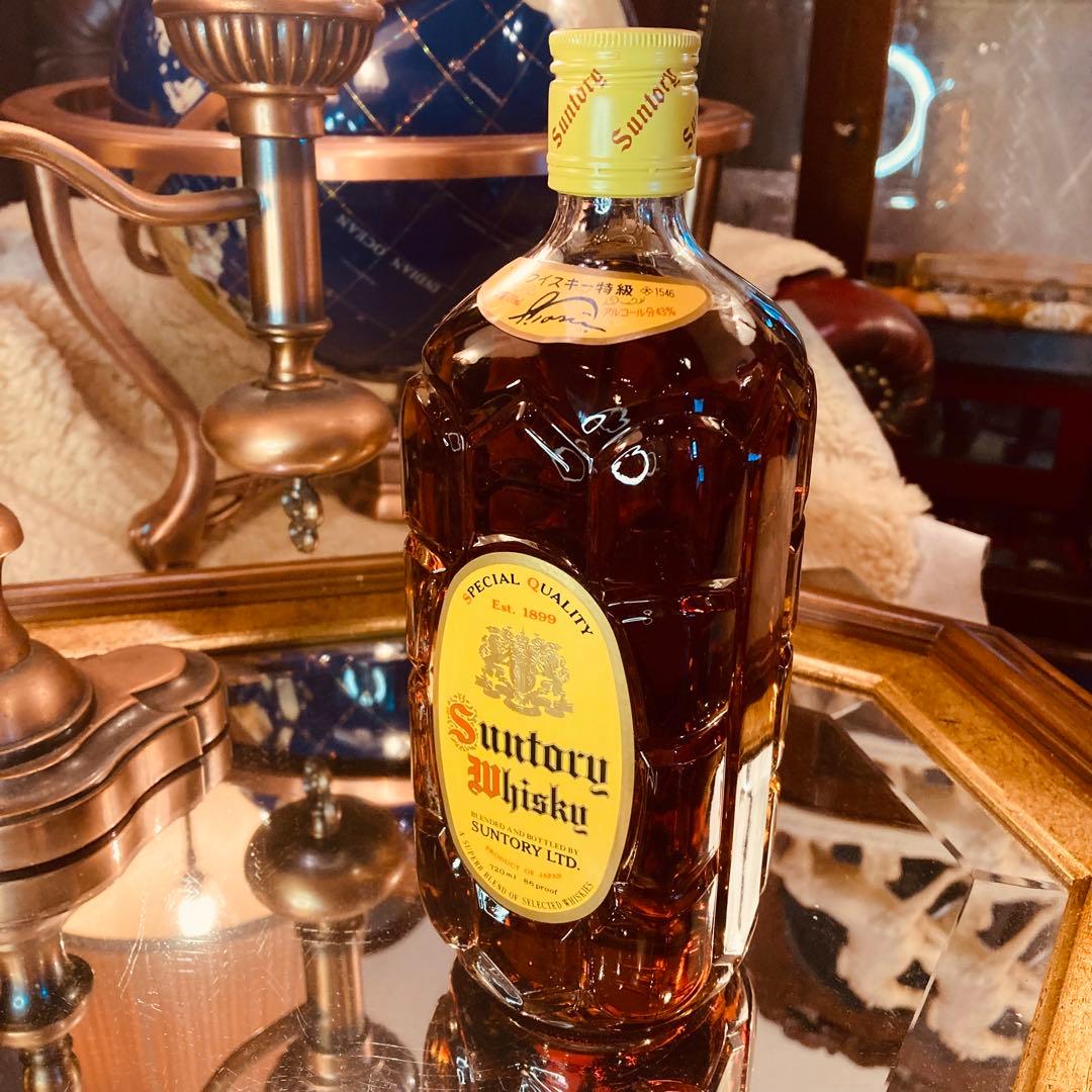 湯布院アンティーク 未開封古酒 初期サントリー 角 特級720ml 43％ 琥珀