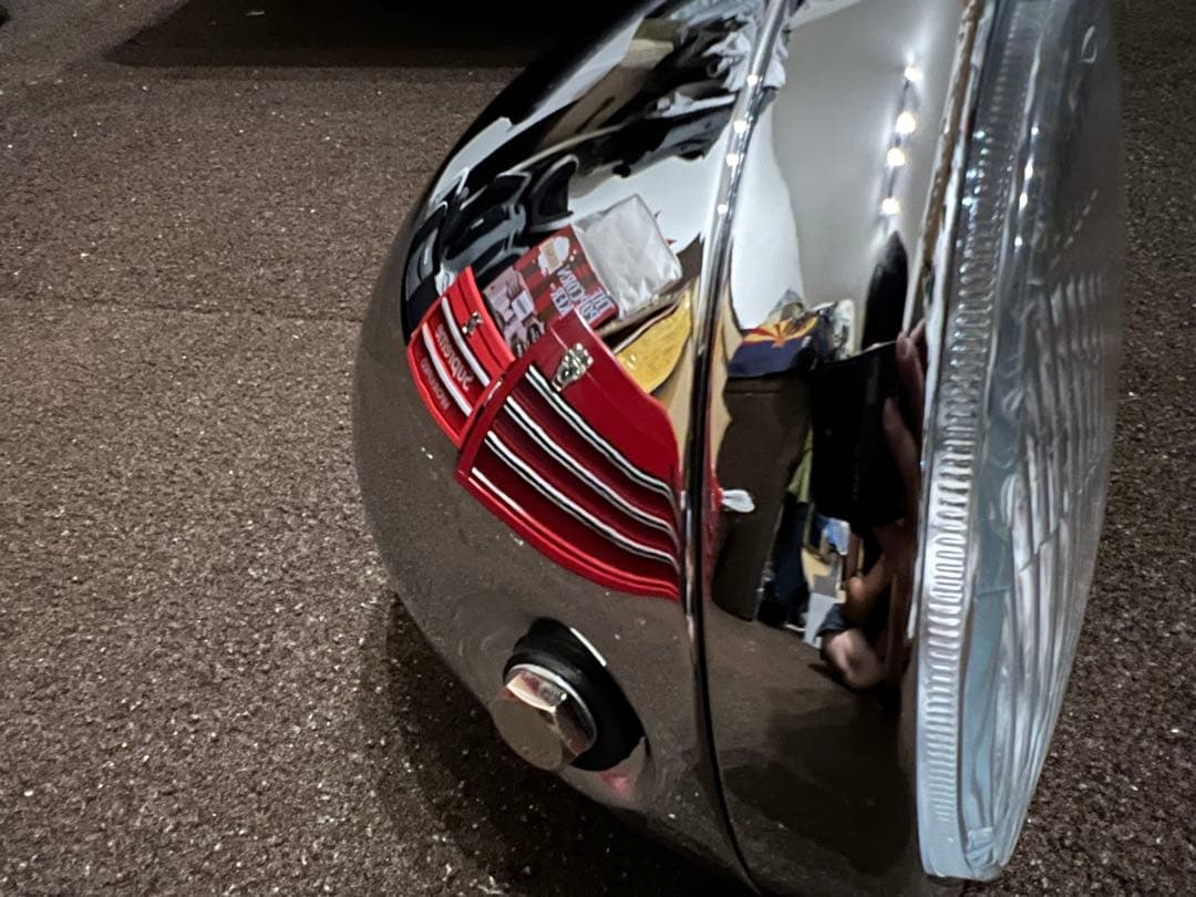 グッズ　6.5インチ　ルーカスタイプヘッドライト　クローム　SR400等