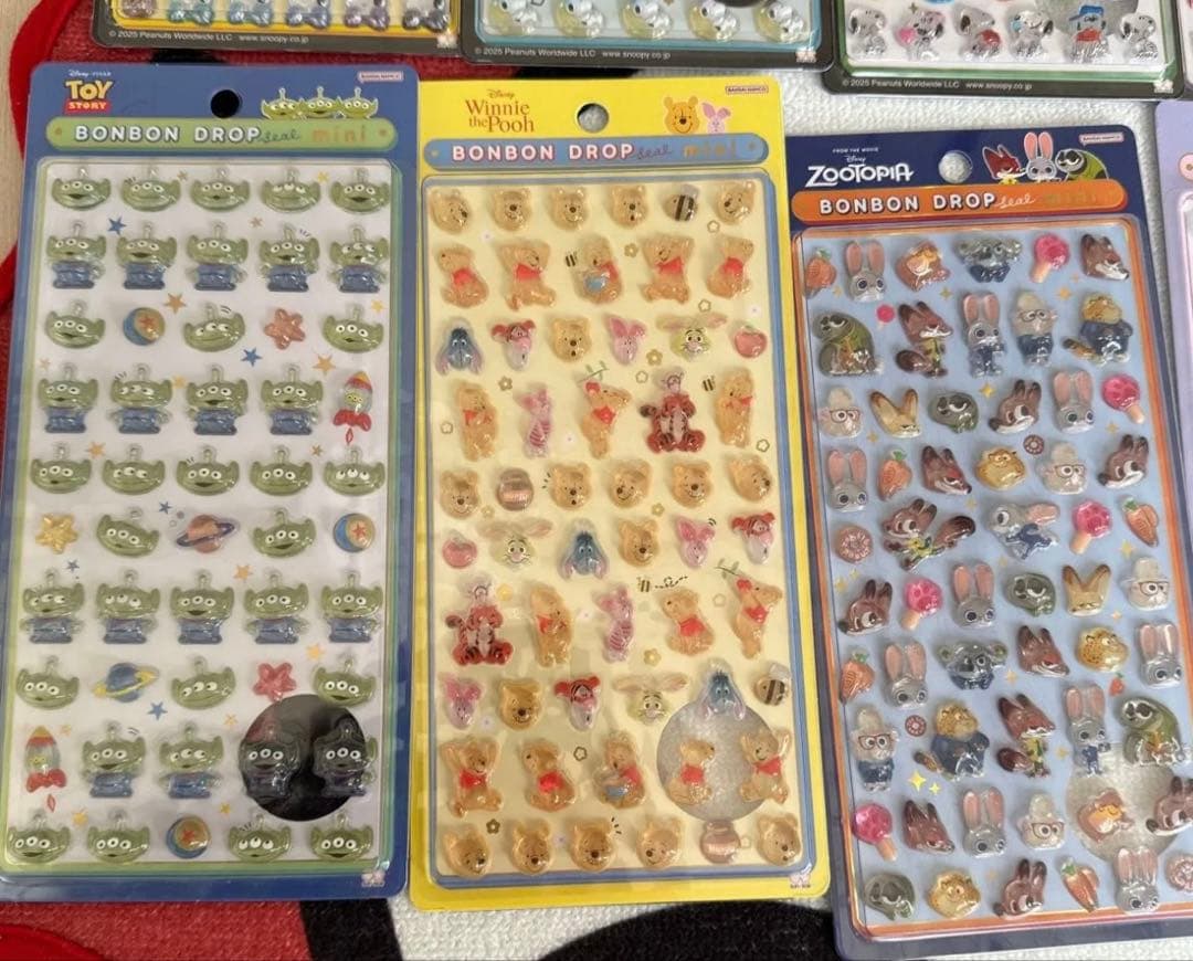 ディズニー スヌーピー ボンボンドロップミニ シール 12枚セット まとめ売り