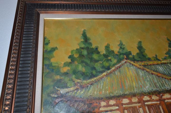 井上和久 油彩画 奈良 二月堂