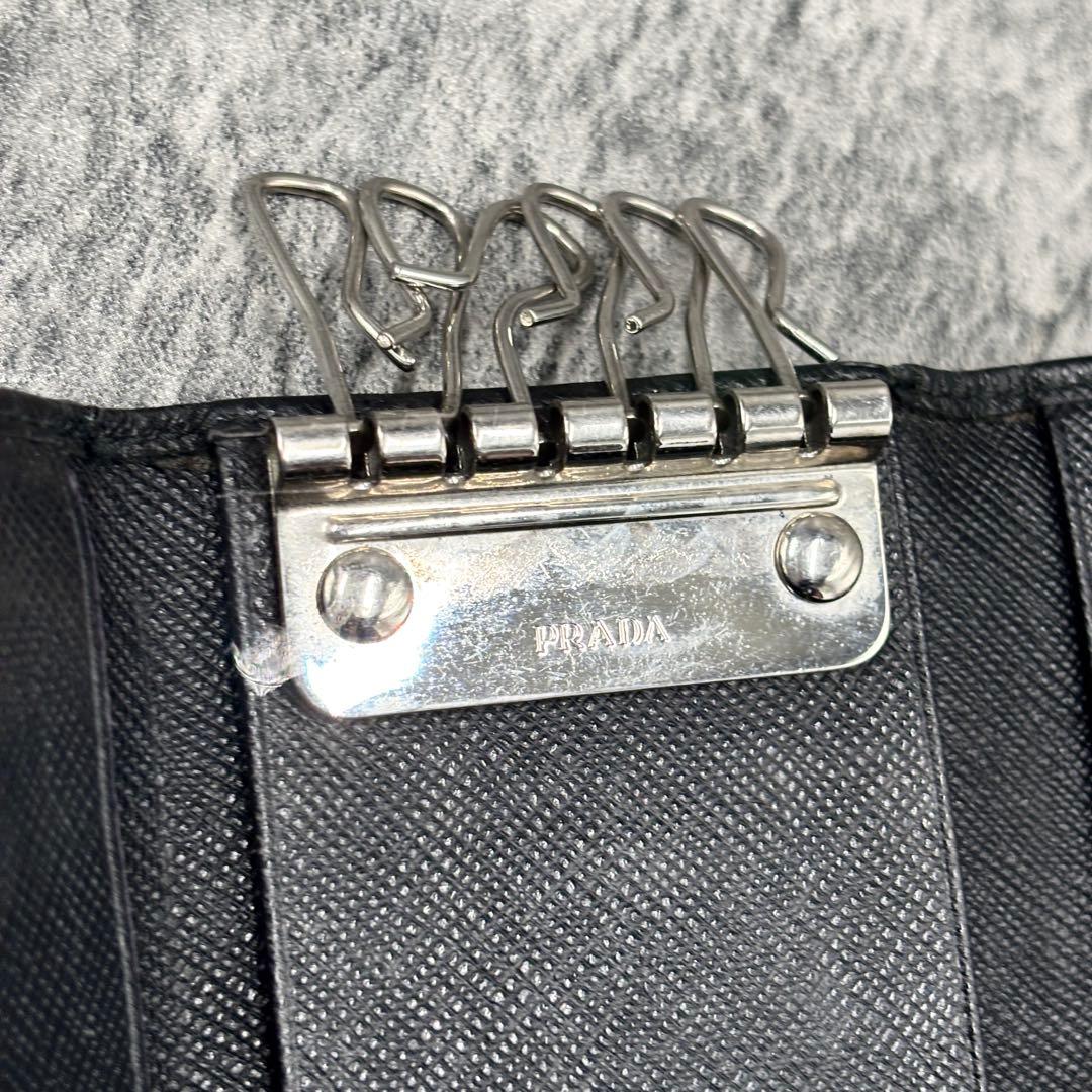 ✨️現行/美品✨️PRADA プラダ キーケース レザー ブラック 4連キーケス