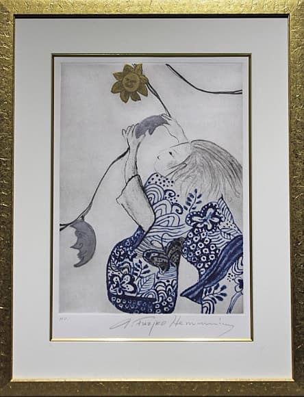 フジ子・ヘミング 【夏の夕】 銅版画