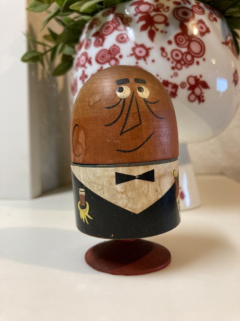 サントリー　アンクルトリス　木製 爪楊枝入れ　昭和レトロ