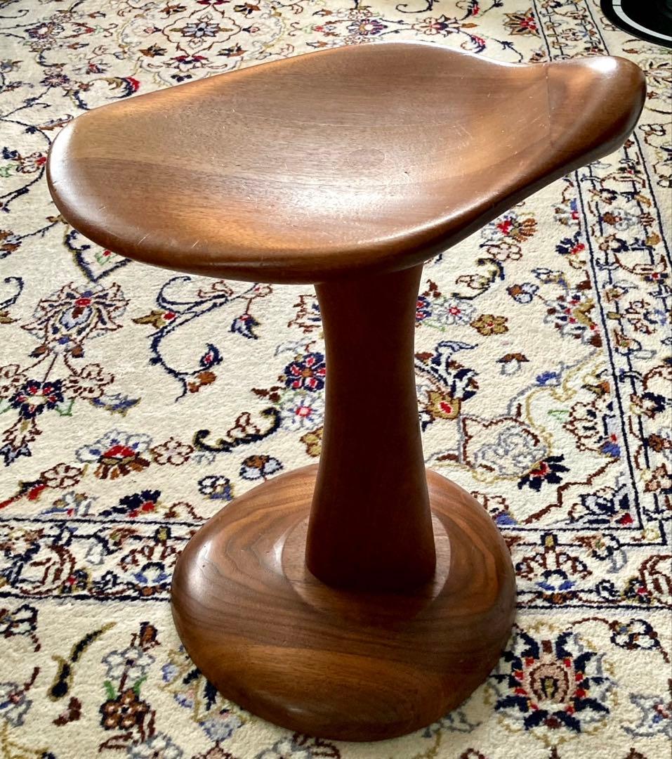 良工房　木製　一本足　椅子　イス　スツール　ウッドスツール　作家物