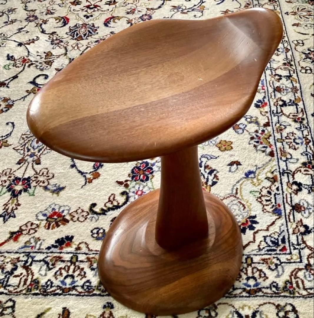 良工房　木製　一本足　椅子　イス　スツール　ウッドスツール　作家物