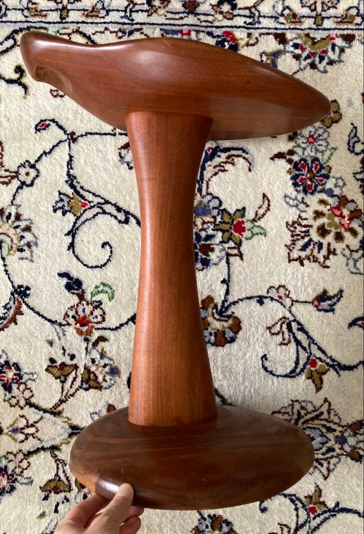 良工房　木製　一本足　椅子　イス　スツール　ウッドスツール　作家物