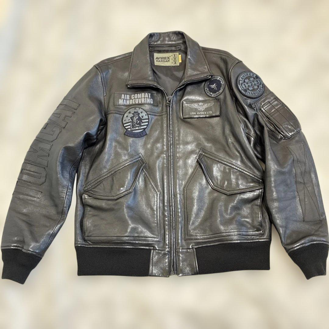 AVIREX アヴィレックス トップガン レザー ジャケット ブラック