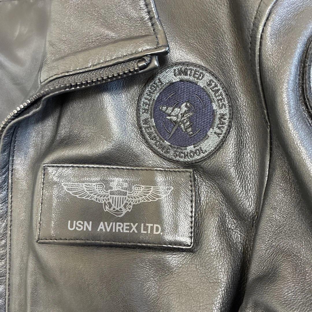 AVIREX アヴィレックス トップガン レザー ジャケット ブラック