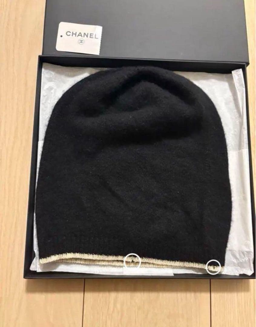 【週末限定値下げ】定番大人気❣️CHANEL ニット帽　シャネル　ビーニー　黒