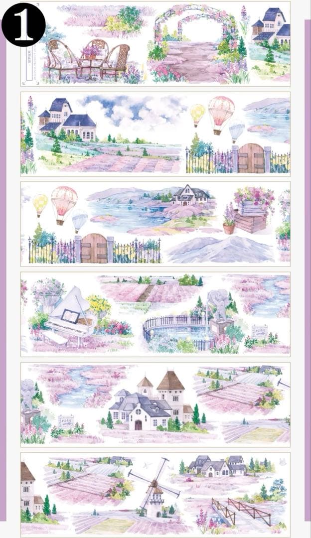 【A1】海外　10m巻　貝殻光/PETマスキングテープ　装飾系/背景系/お花系