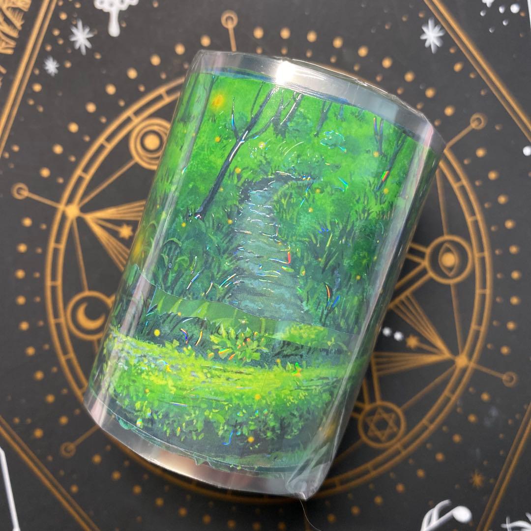 【A1】海外　10m巻　貝殻光/PETマスキングテープ　装飾系/背景系/お花系