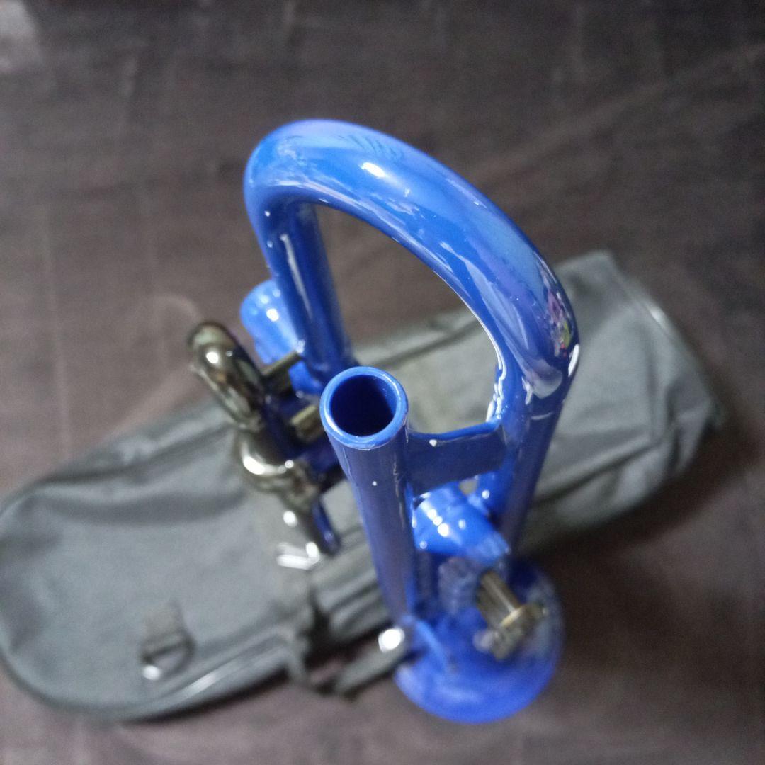 ZO プラスチックトランペット本体 青&黒 ソフトケースマウスピース付